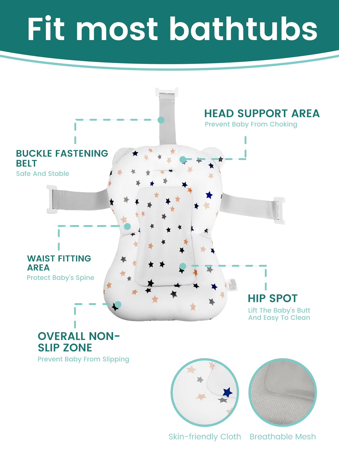 AquaCloud™ Baby Bath Cushion