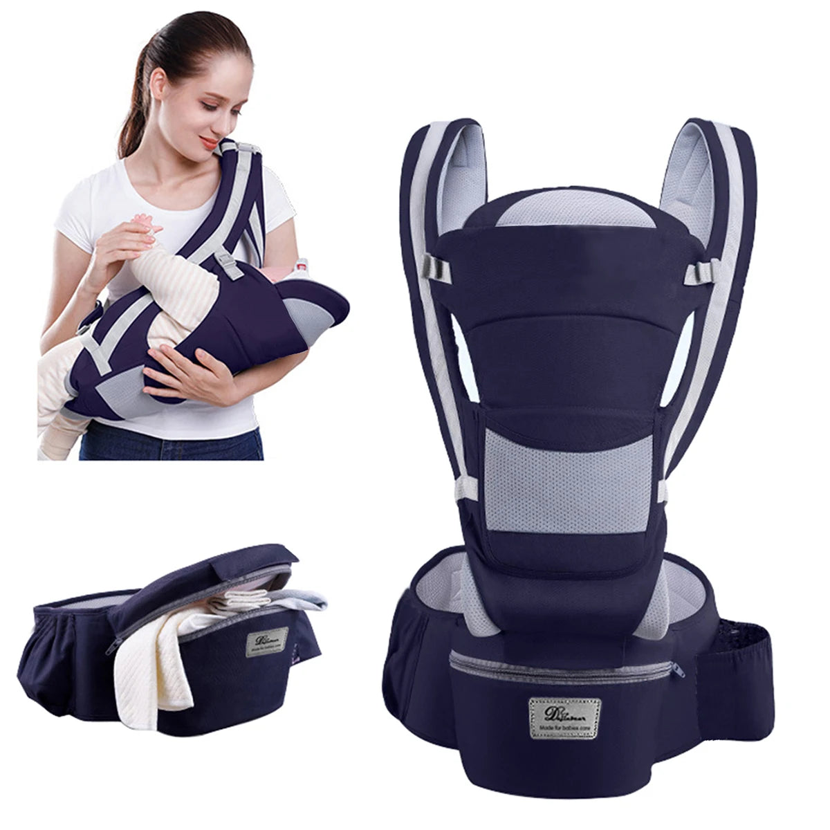 CarryNest™ 6-in-1 Ergonomic Baby Carrier & Hip Seat
